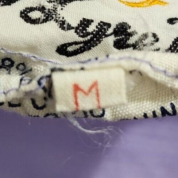 Vintage Lyre Bird Women's Lightweight Short Robe Floral Applique Purple Size M - Picture 7 of 11